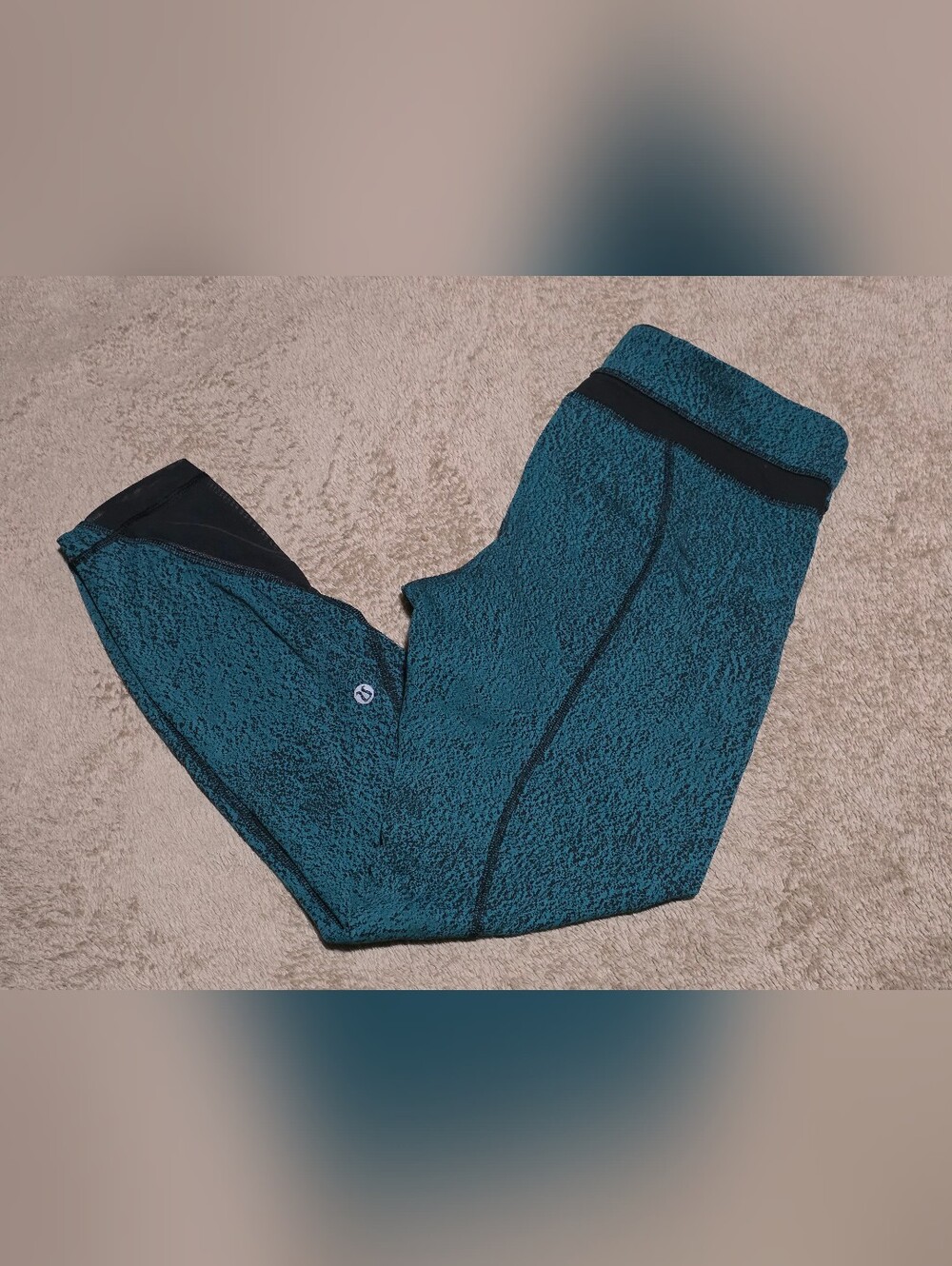 VGUC Lululemon Inspire Tight II Power Luxtreme Spray Jacquard Sz 8 Crop Leggings